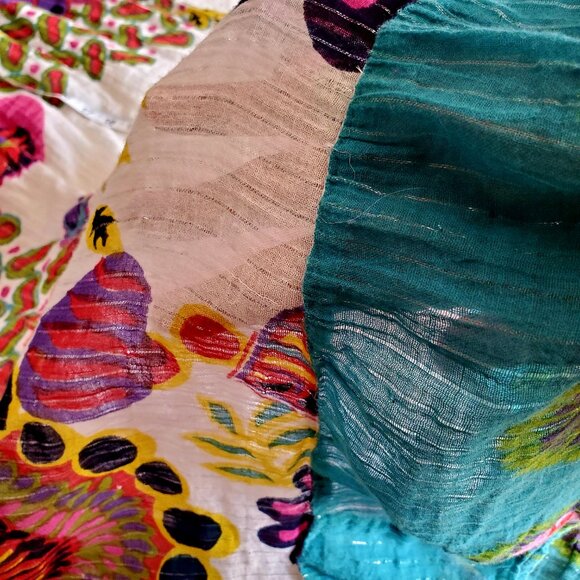 Apollo Boho Floral Maxi Dress Medium | Colorful Festival Resort Sundress - Picture 6 of 12